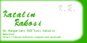 katalin rakosi business card